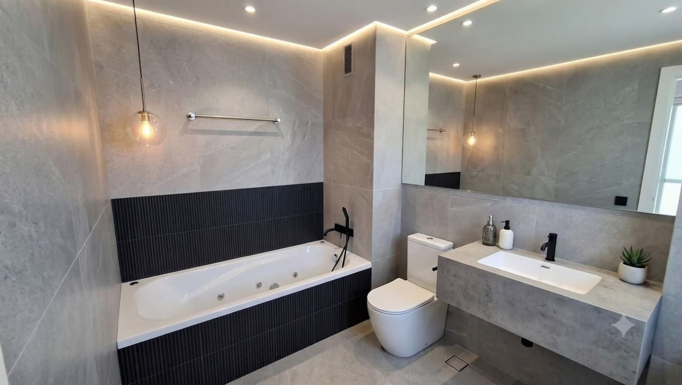 Beachfront flat in Santander — Bathroom