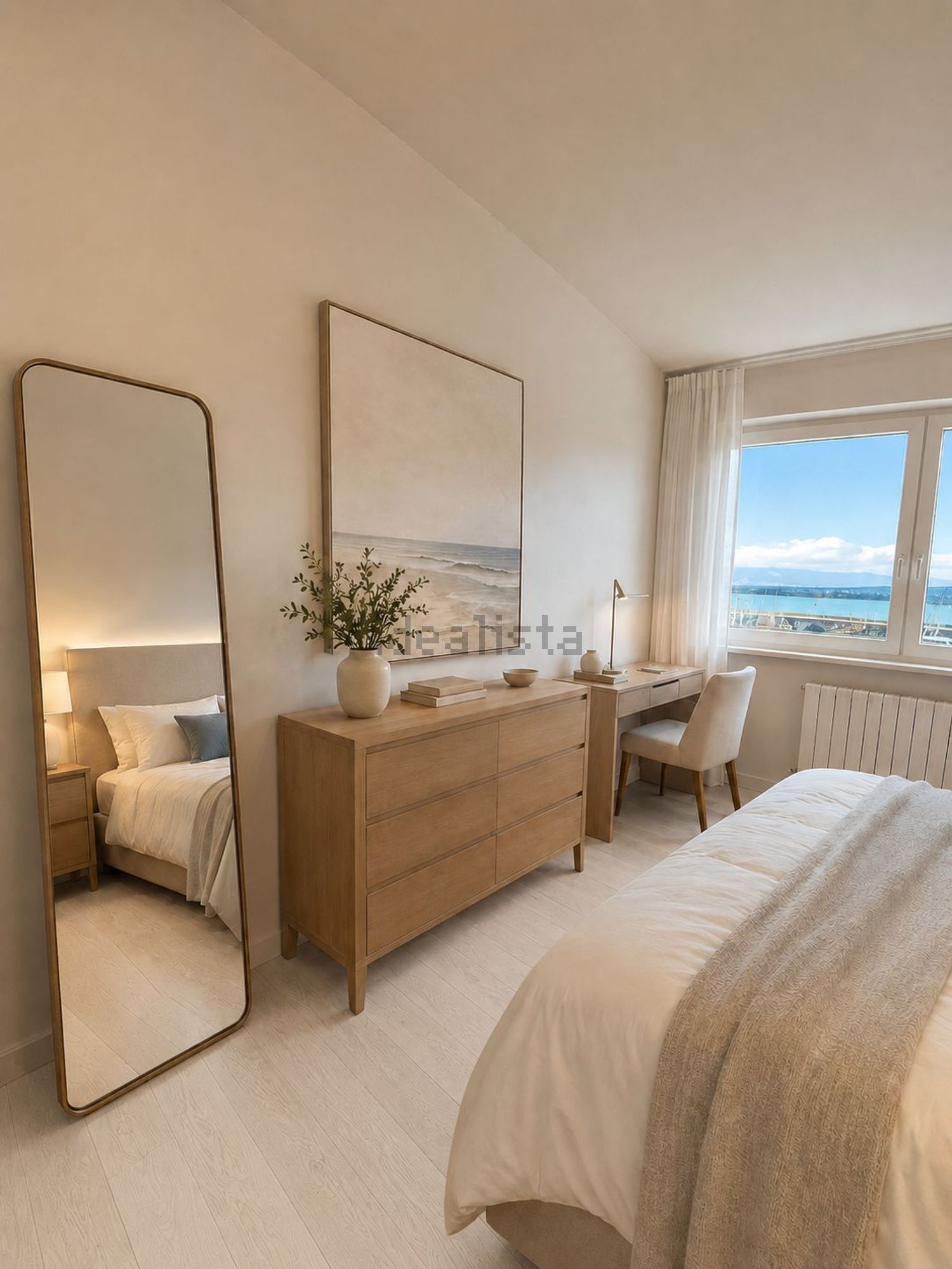 Apartamento em primeira linha de praia em Santander — Quarto