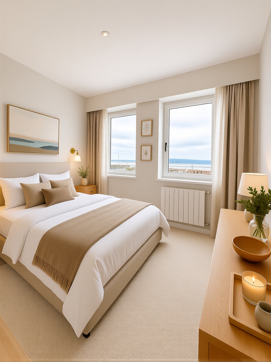 Piso en primera línea de playa en Santander — Dormitorio