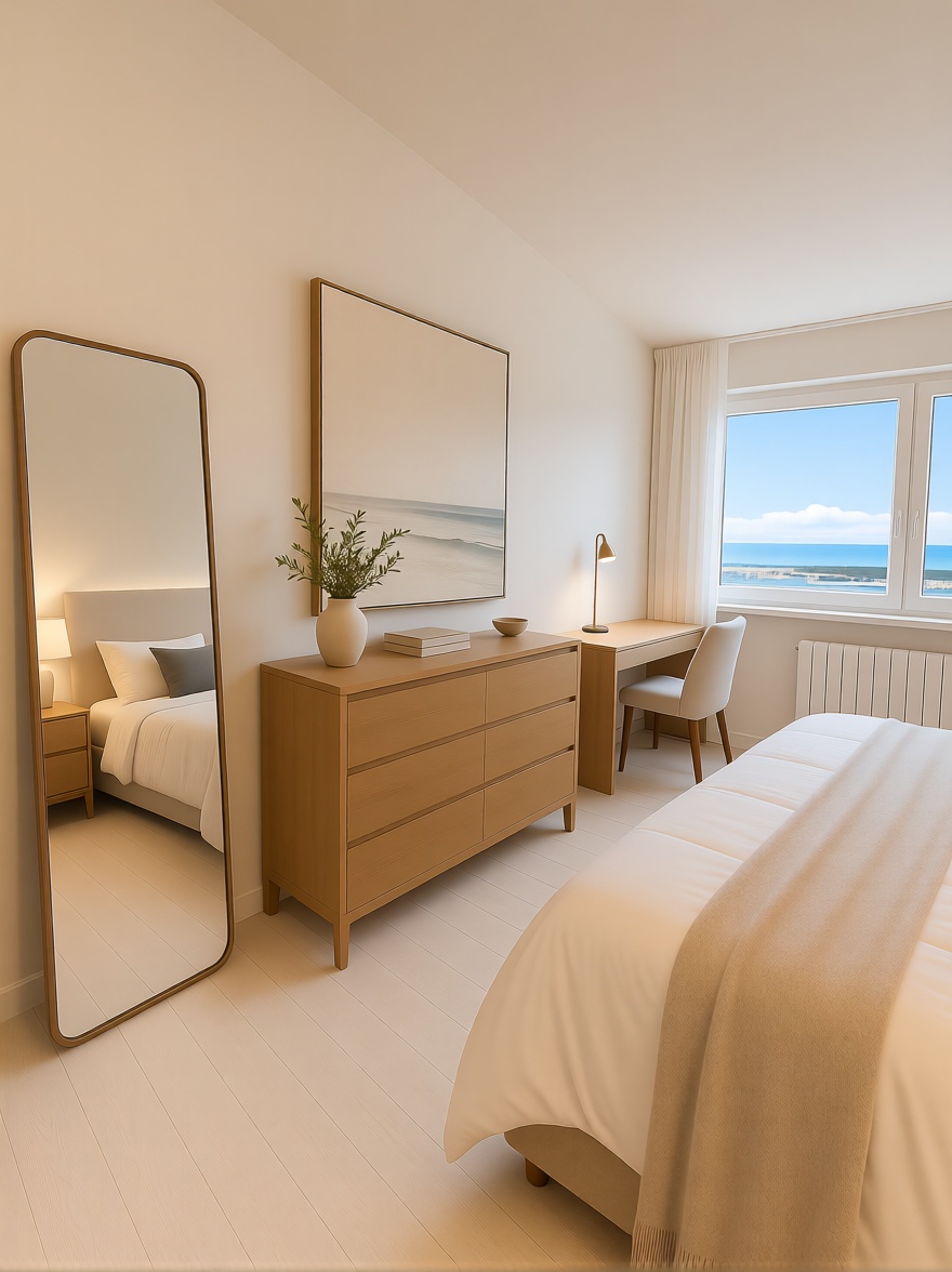 Piso en primera línea de playa en Santander — Dormitorio