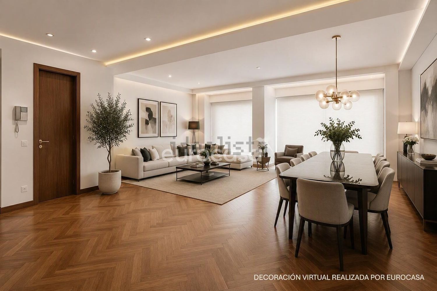 Apartamento em primeira linha de praia em Santander — Sala
