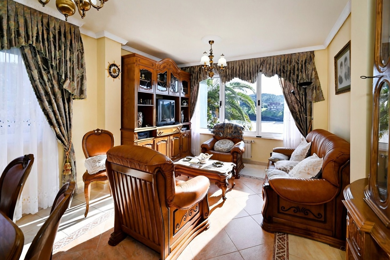 Chalet with direct beach access in Ajo — Living room