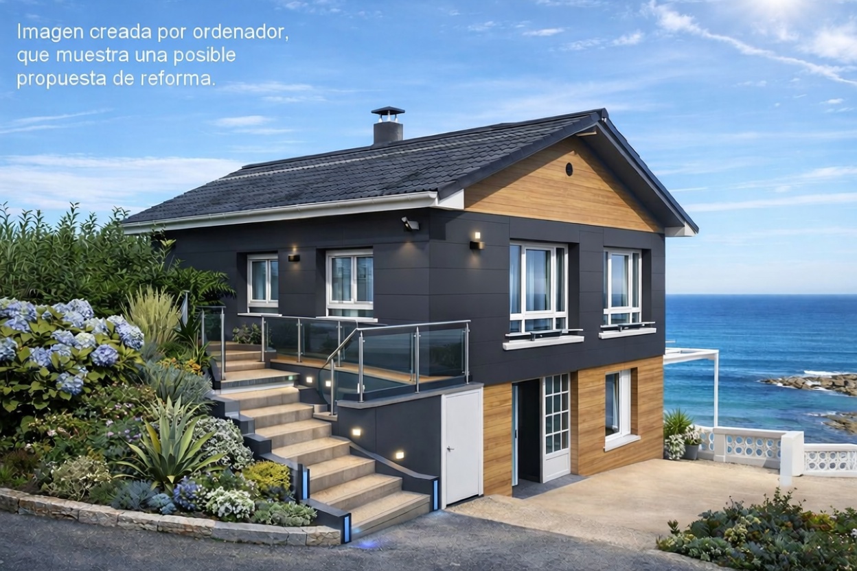 Chalet con acceso directo a playa en Ribamontan al Mar — Vista mar