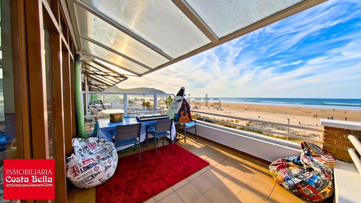 Duplex em primeira linha de praia em Santoña — Terraço mar