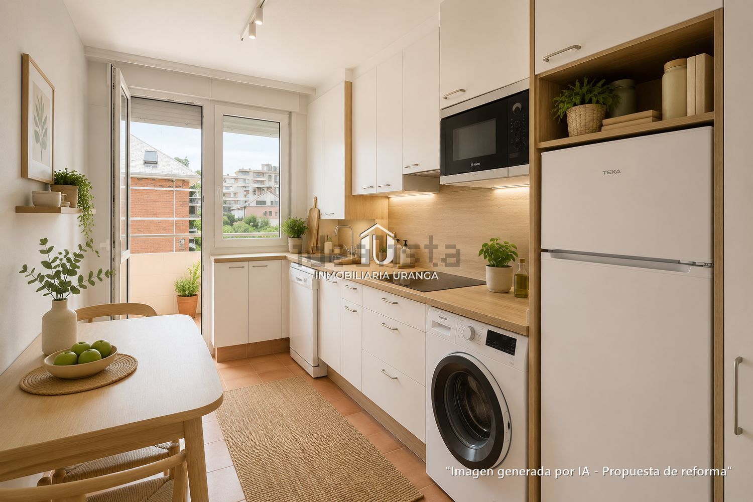Apartamento em primeira linha de praia em Laredo — Cozinha