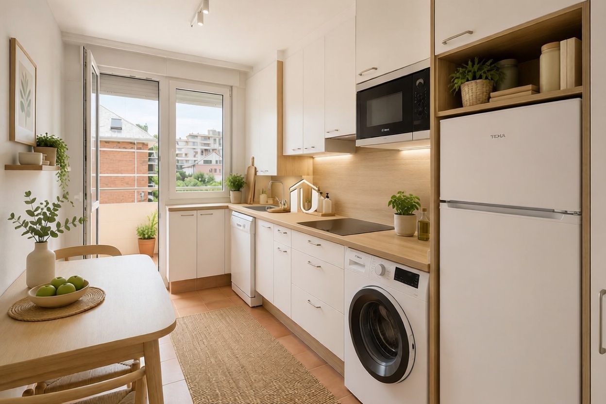 Beachfront flat in Laredo — Kitchen