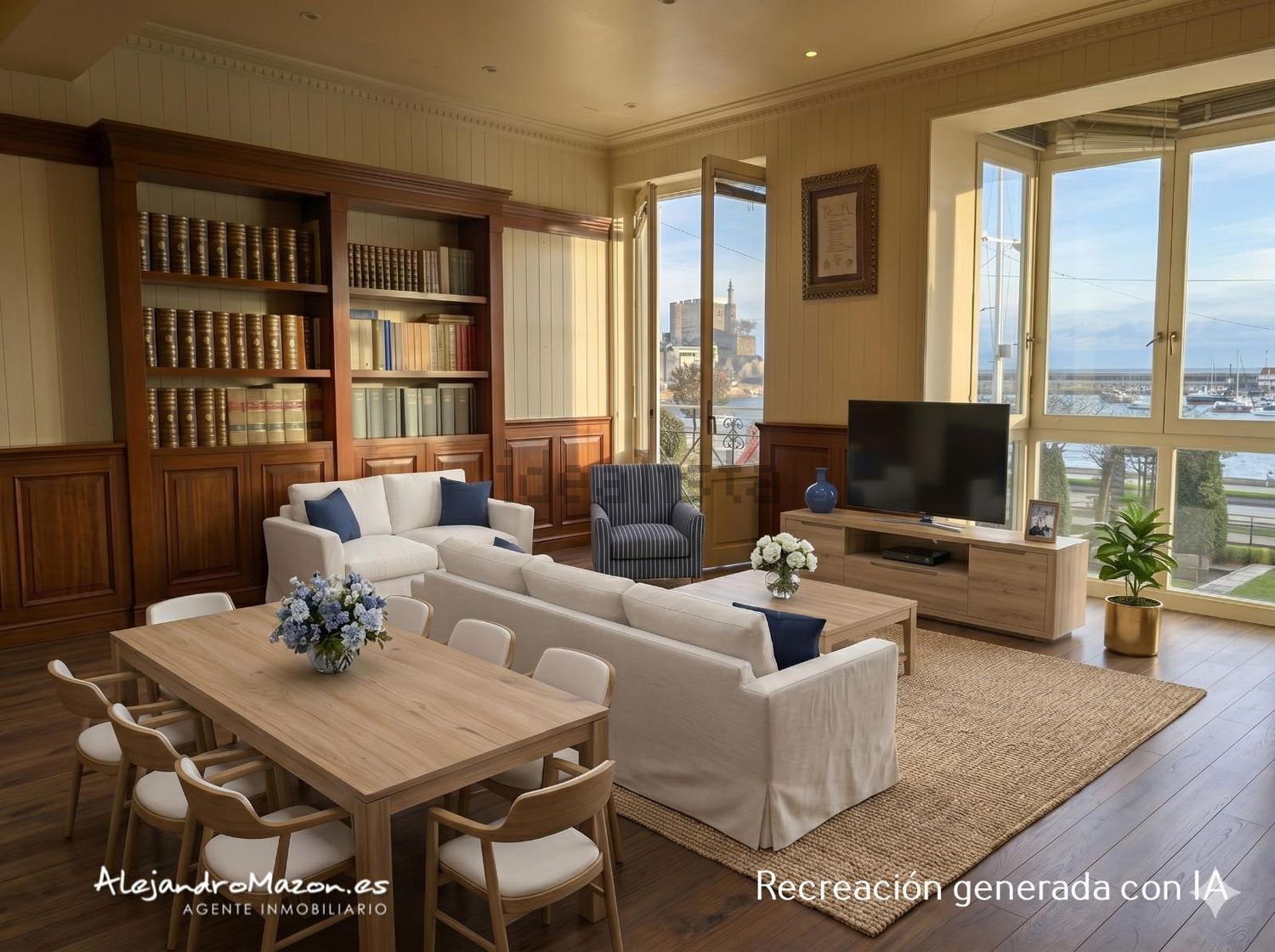 Apartamento em primeira linha de praia em Castro Urdiales — Sala