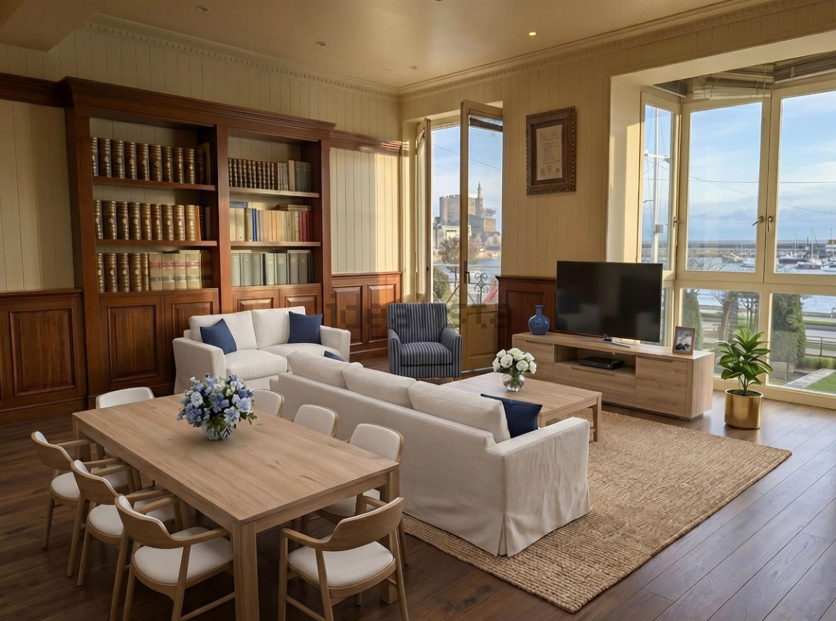 Apartamento em primeira linha de praia em Castro Urdiales — Sala