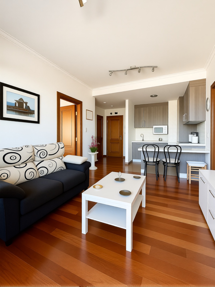 Apartamento em primeira linha de praia em Santurtzi — Sala