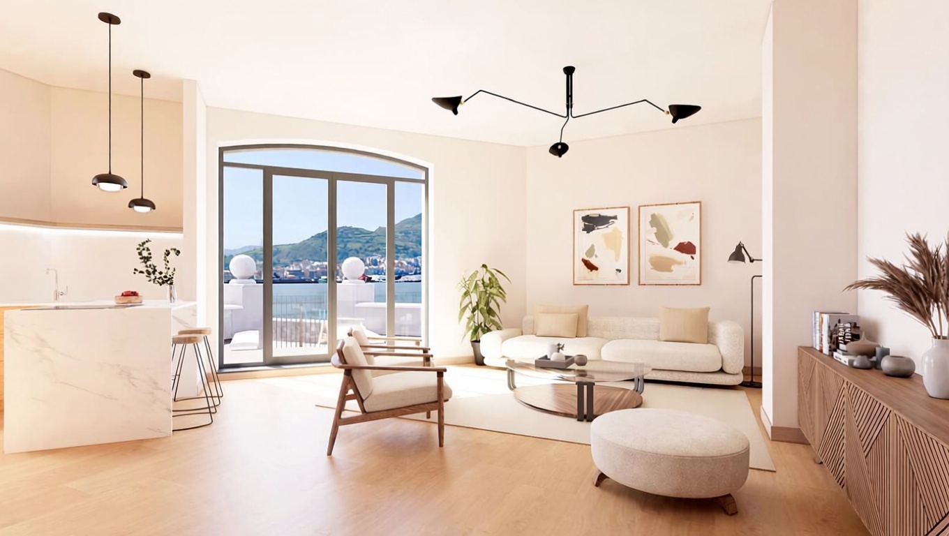 Beachfront duplex in Getxo — Living room
