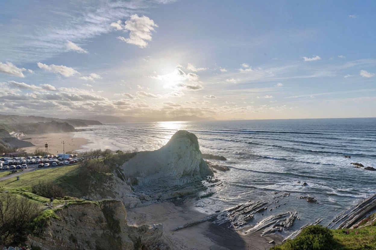 Beachfront flat in Sopela — Sea view