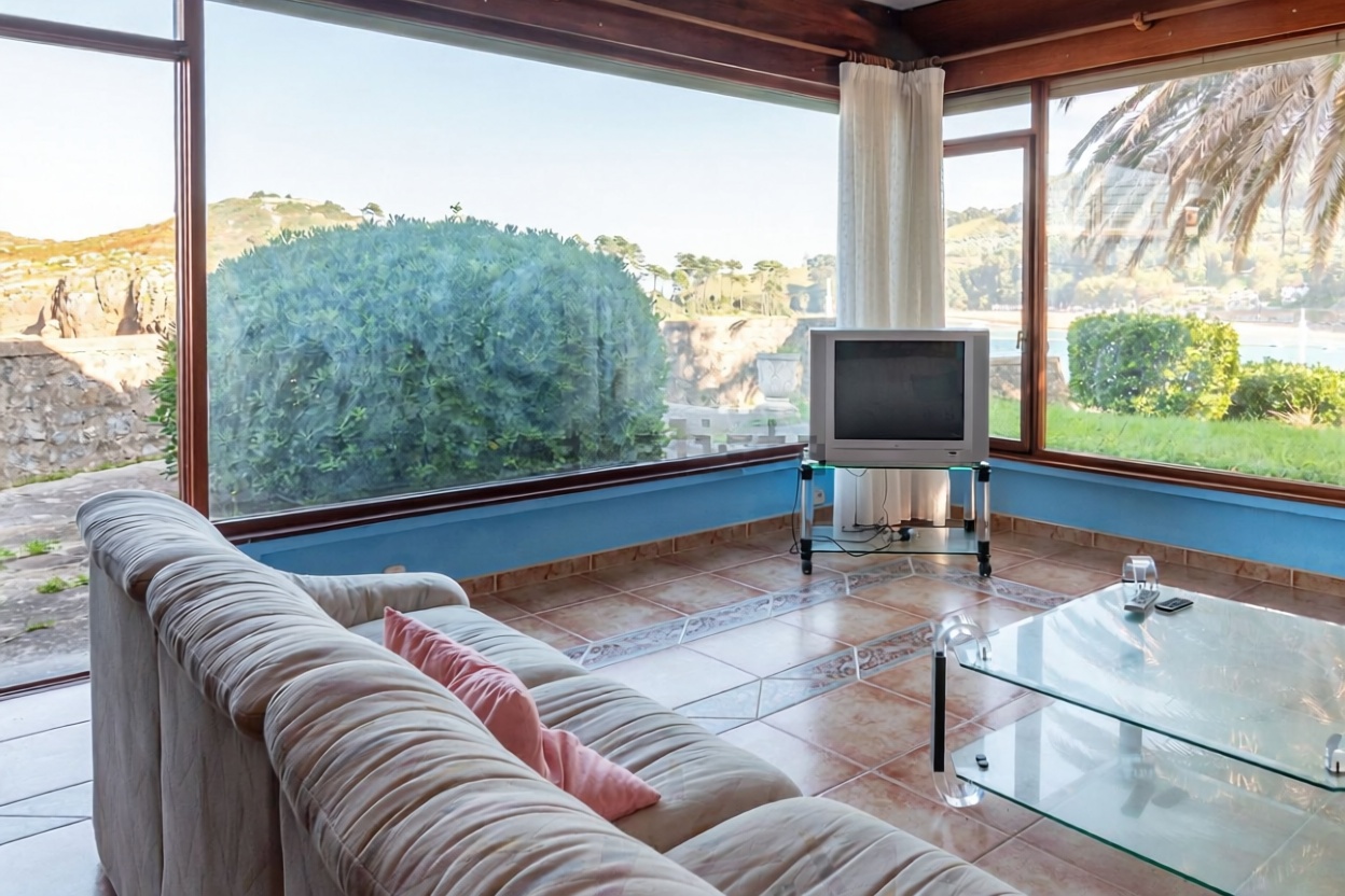 Chalet com acesso direto à praia em Lekeitio — Sala
