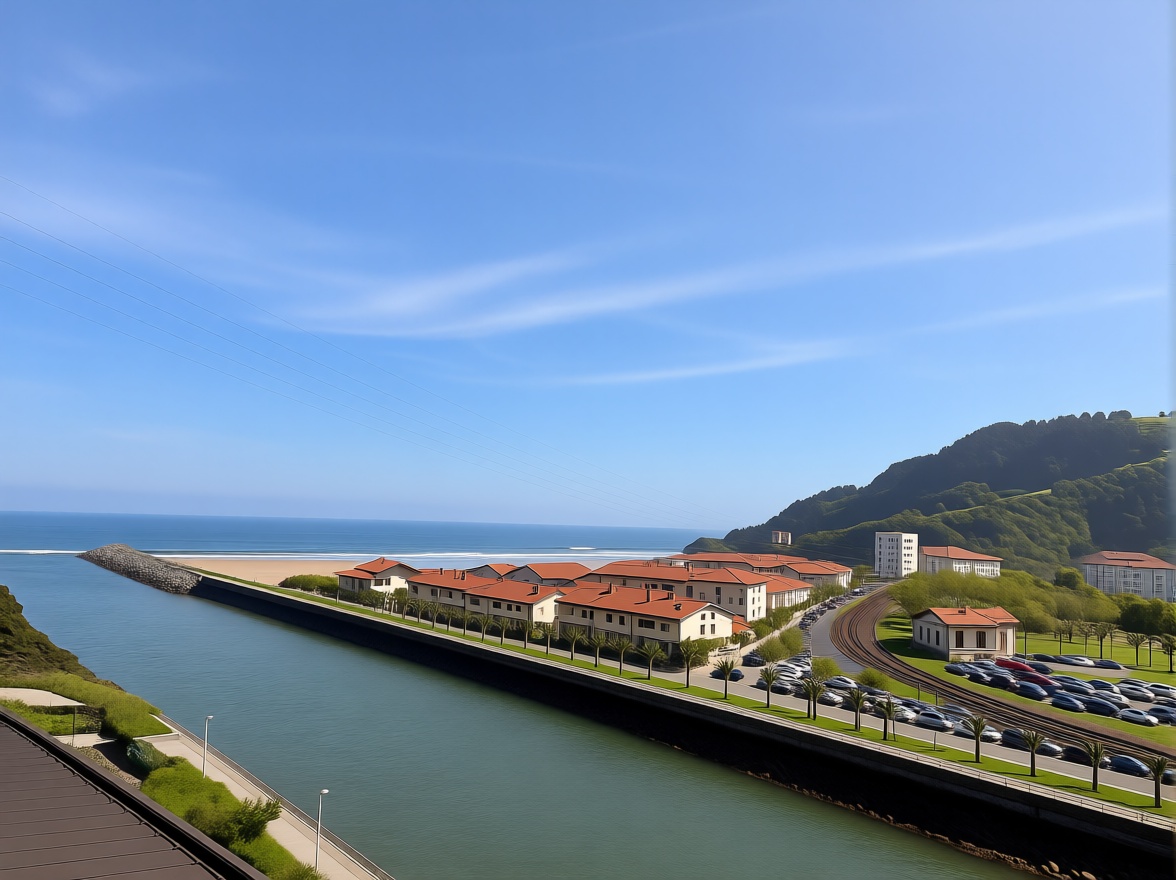 Beachfront flat in Deba — Sea view