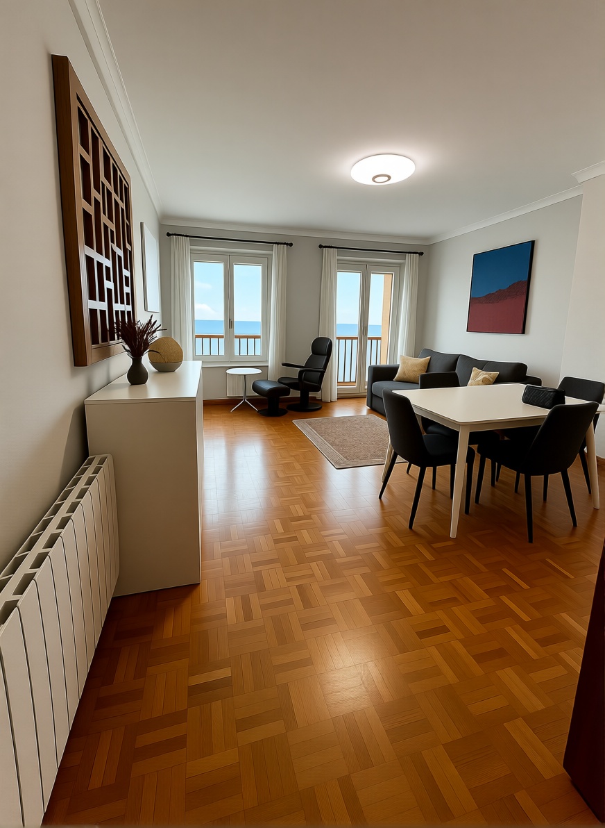 Beachfront flat in Zarautz — Living room