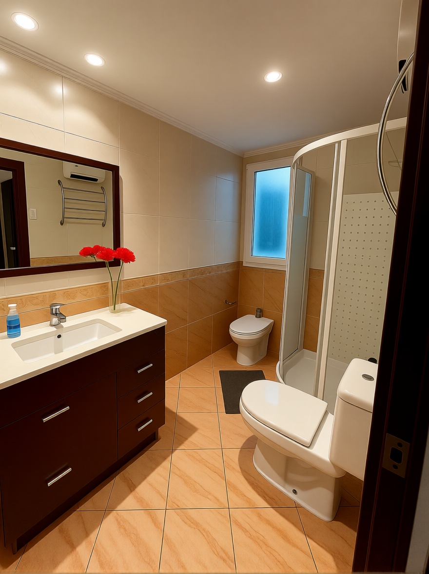 Beachfront flat in Zarautz — Bathroom