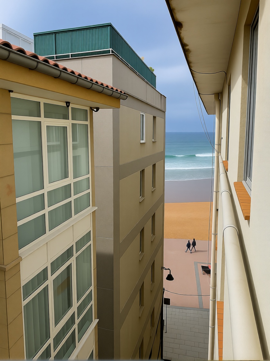 Beachfront flat in Zarautz