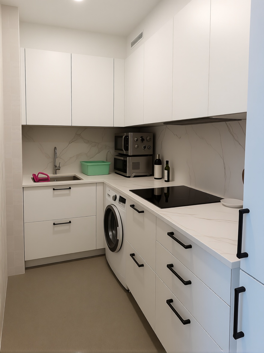 Beachfront studio in Zarautz — Kitchen