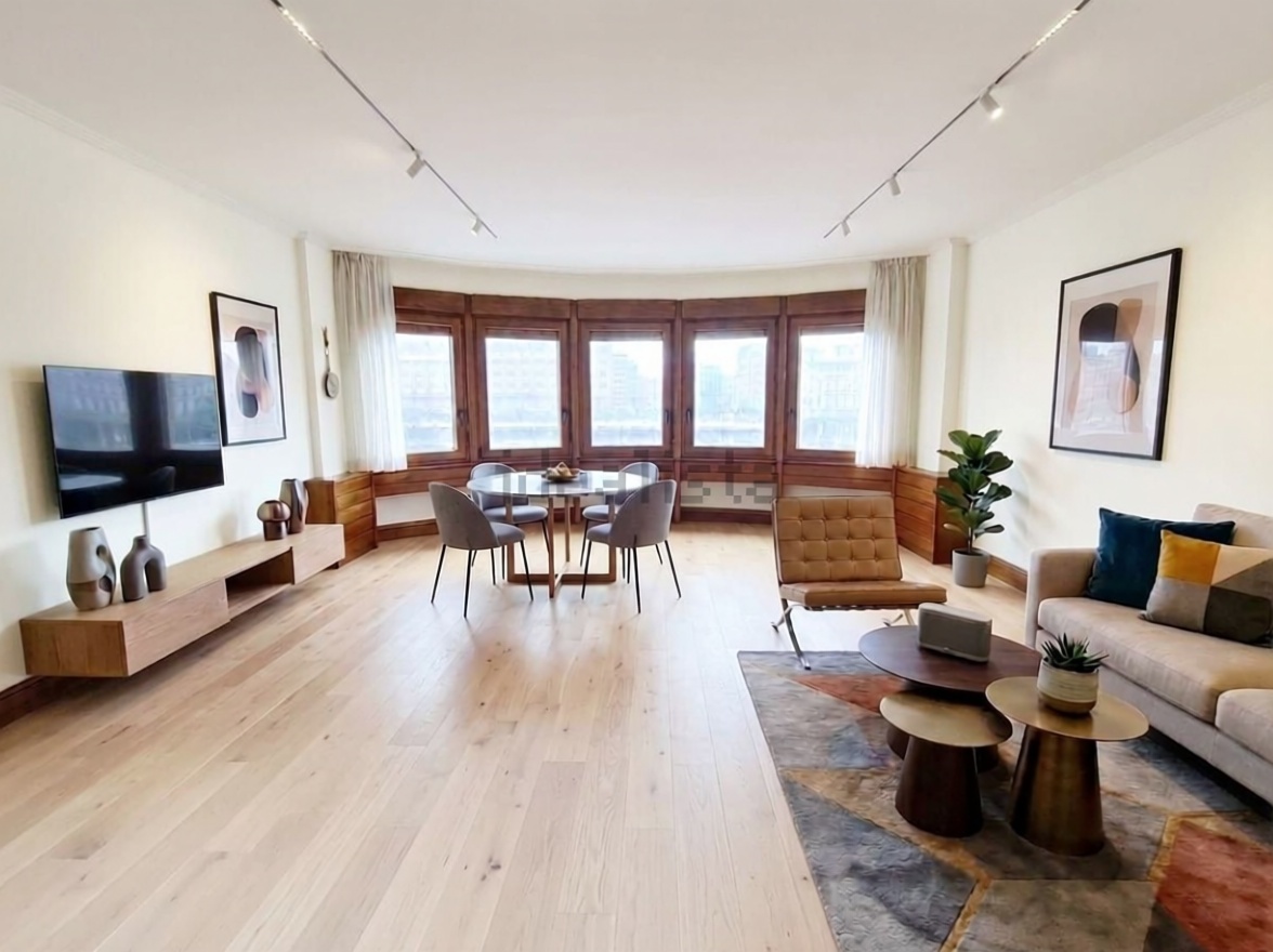Wohnung in erste Strandlinie in Donostia-San Sebastián — Wohnzimmer