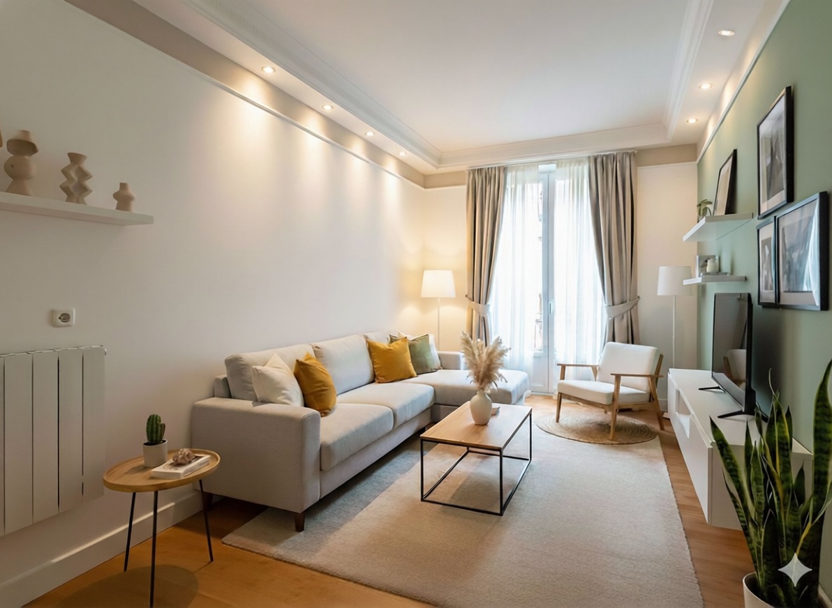 Wohnung in erste Strandlinie in Donostia-San Sebastián — Wohnzimmer