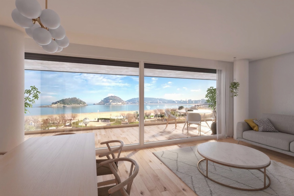 Dúplex en primera línea de playa en Antigua — Salón