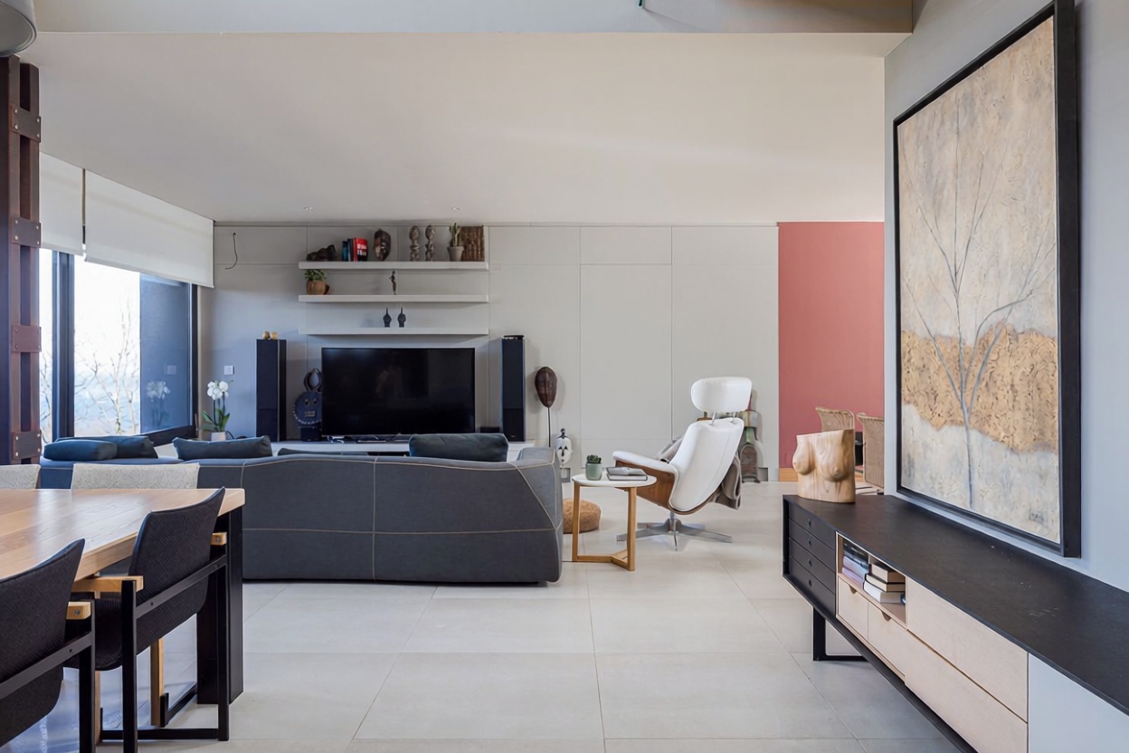 Chalet mit direkter Strandzugang in Hondarribia — Wohnzimmer