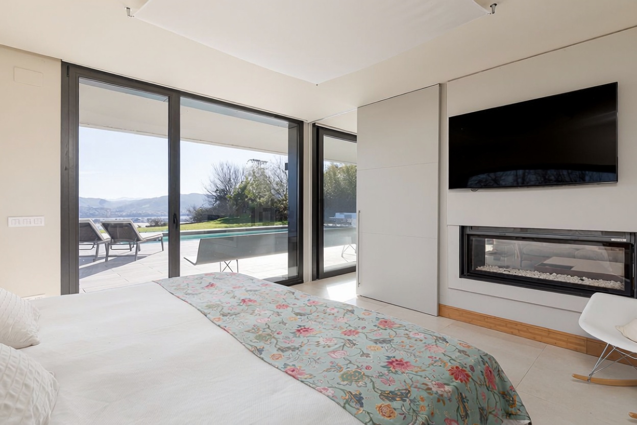 Chalet mit direkter Strandzugang in Hondarribia — Schlafzimmer
