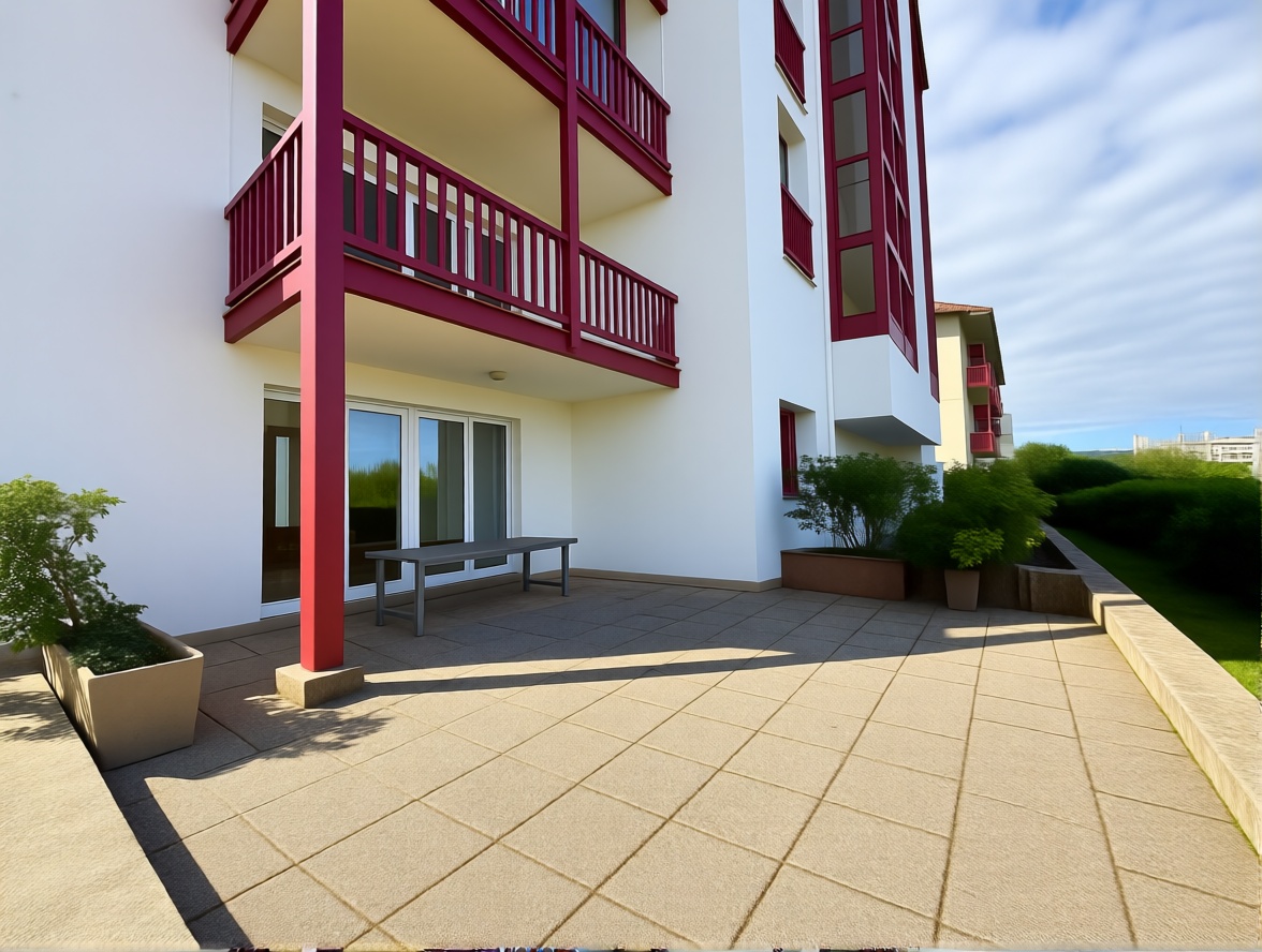 Wohnung in erste Strandlinie in Labort, País Vasco Francés — Terrasse