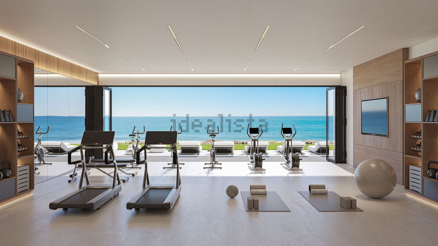 Beachfront flat in Manilva — Sea view