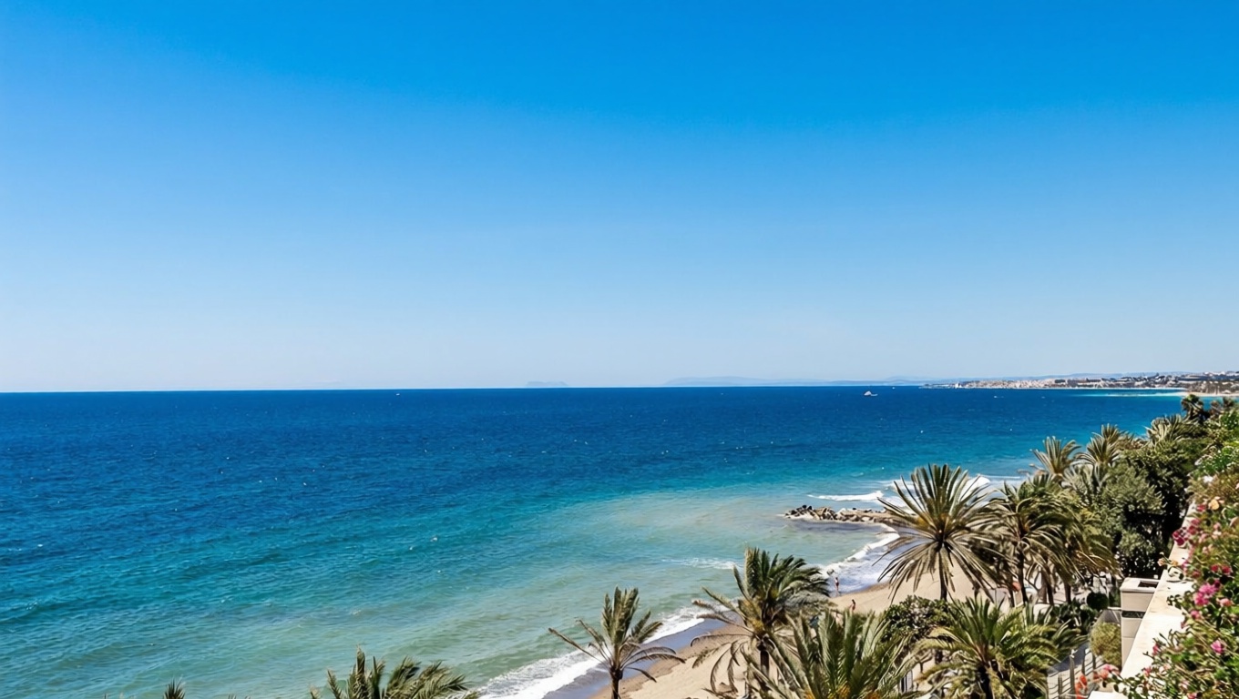 Apartamento em primeira linha de praia em Marbella — Vista mar