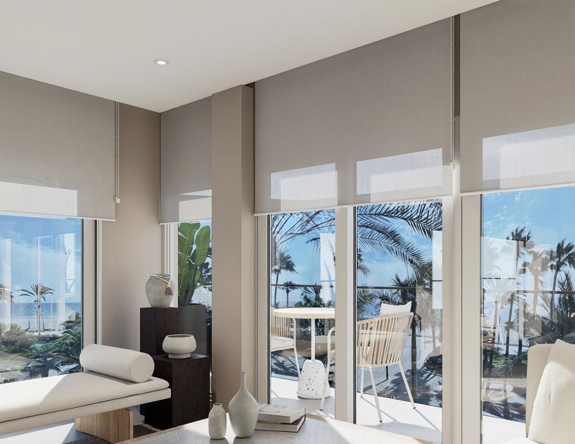 Apartamento em primeira linha de praia em Estepona — Terraço mar