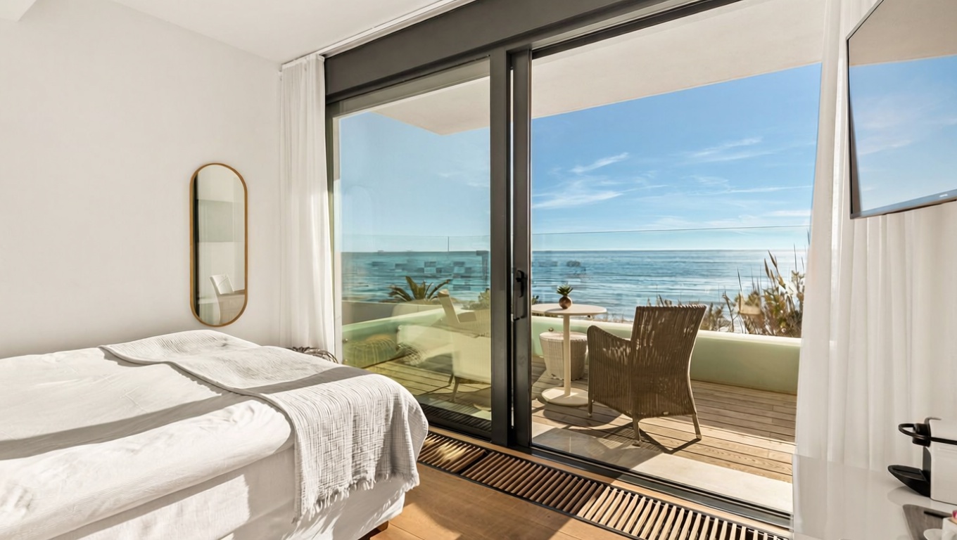 Chalet with direct beach access in Marbella — Bedroom