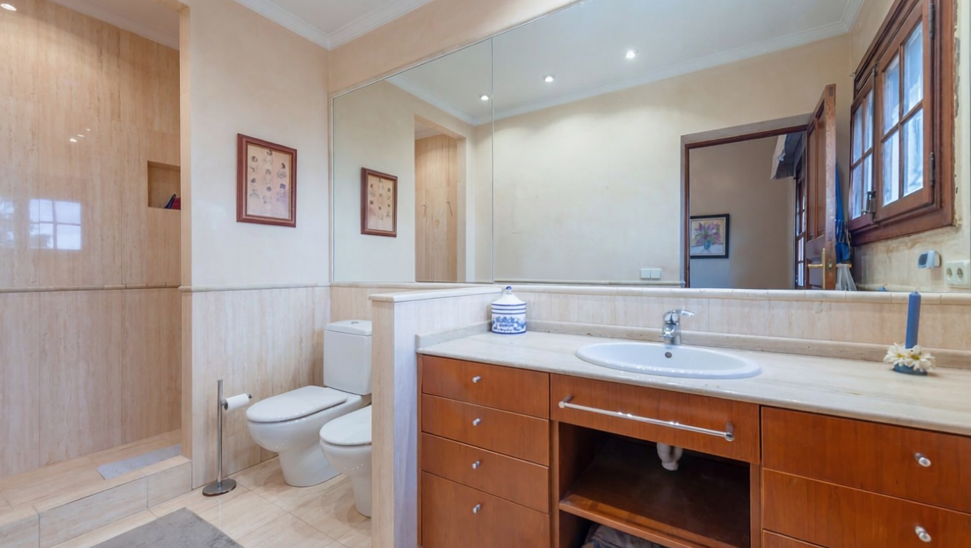 Chalet with direct beach access in Palma de Mallorca — Bathroom