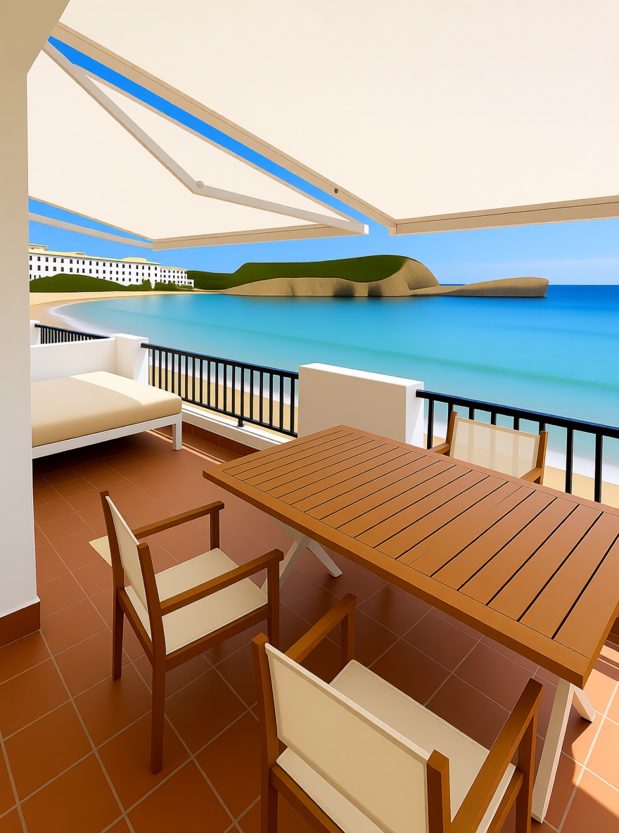 Appartement en première ligne de plage à Es Mercadal