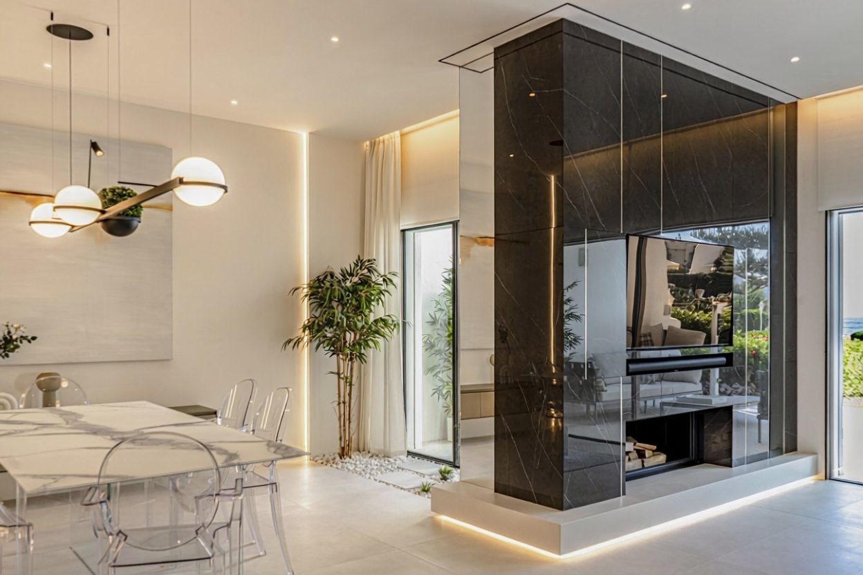Chalet with direct beach access in Marbella — Bedroom