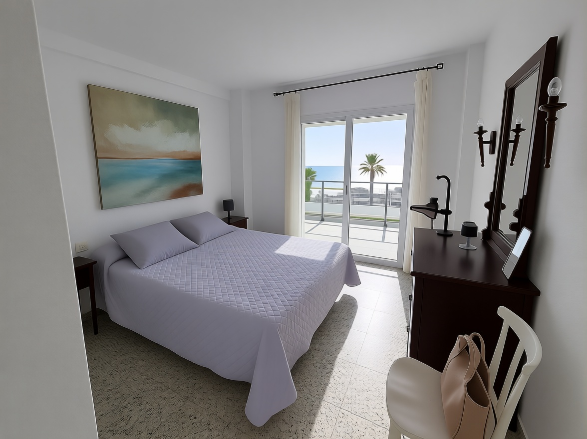 Beachfront flat in Fuengirola — Bedroom