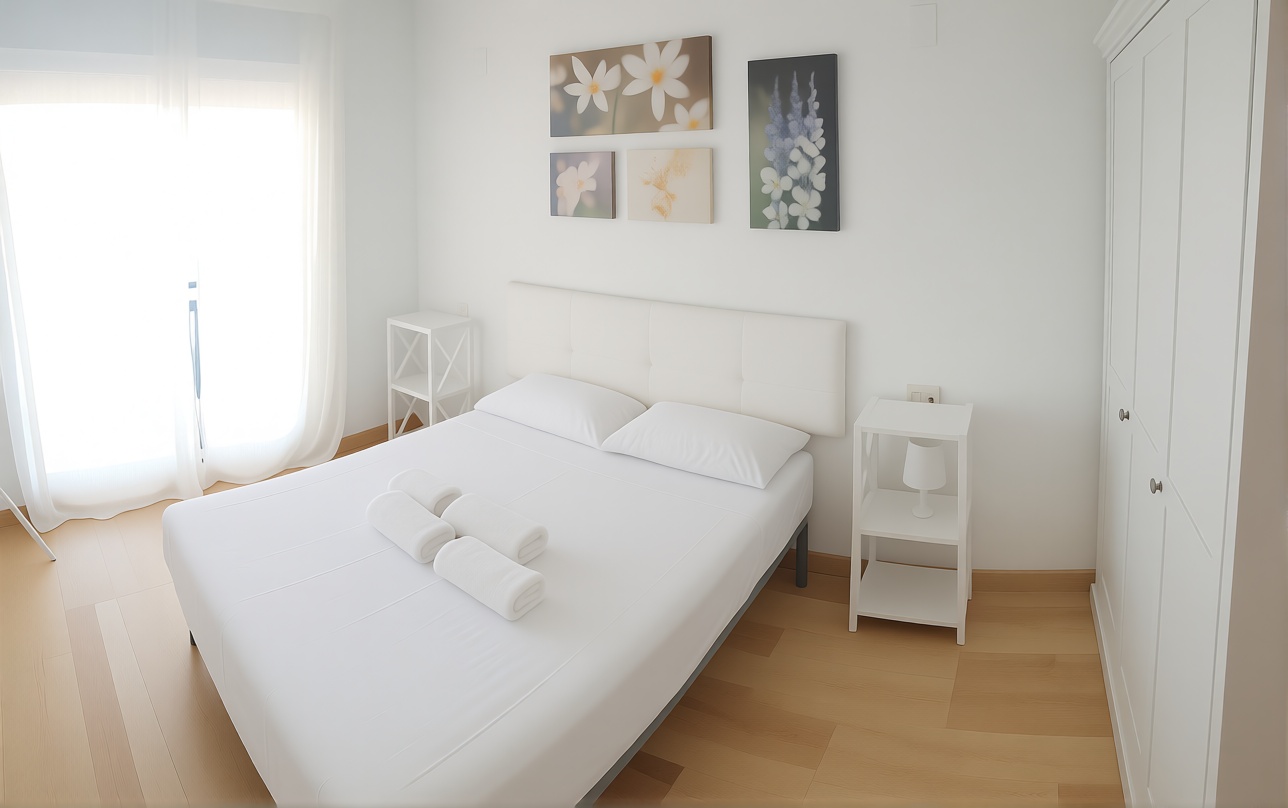 Apartamento em primeira linha de praia em Alicante — Quarto
