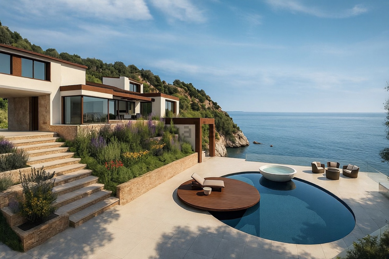 Шале на продажу с прямым выходом на пляж в Lloret de Mar — Морская терраса