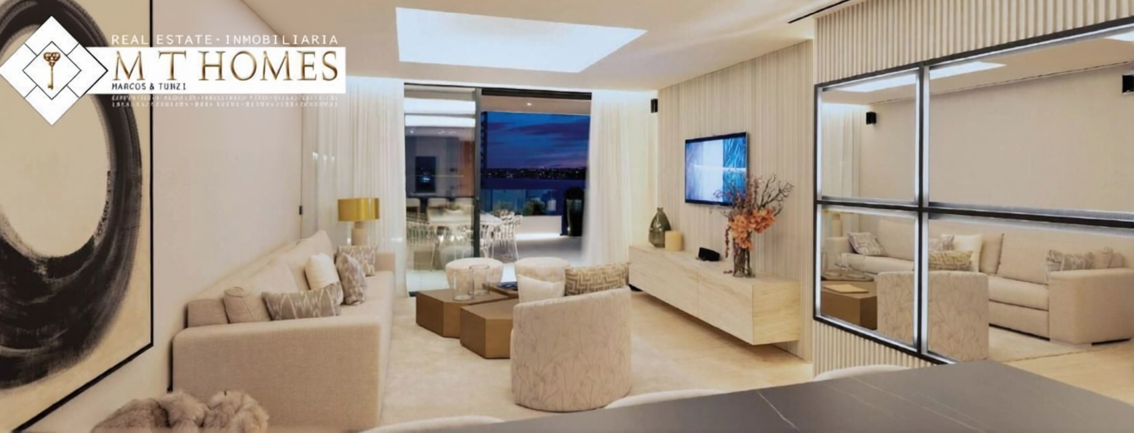 Beachfront flat in Estepona — Living room