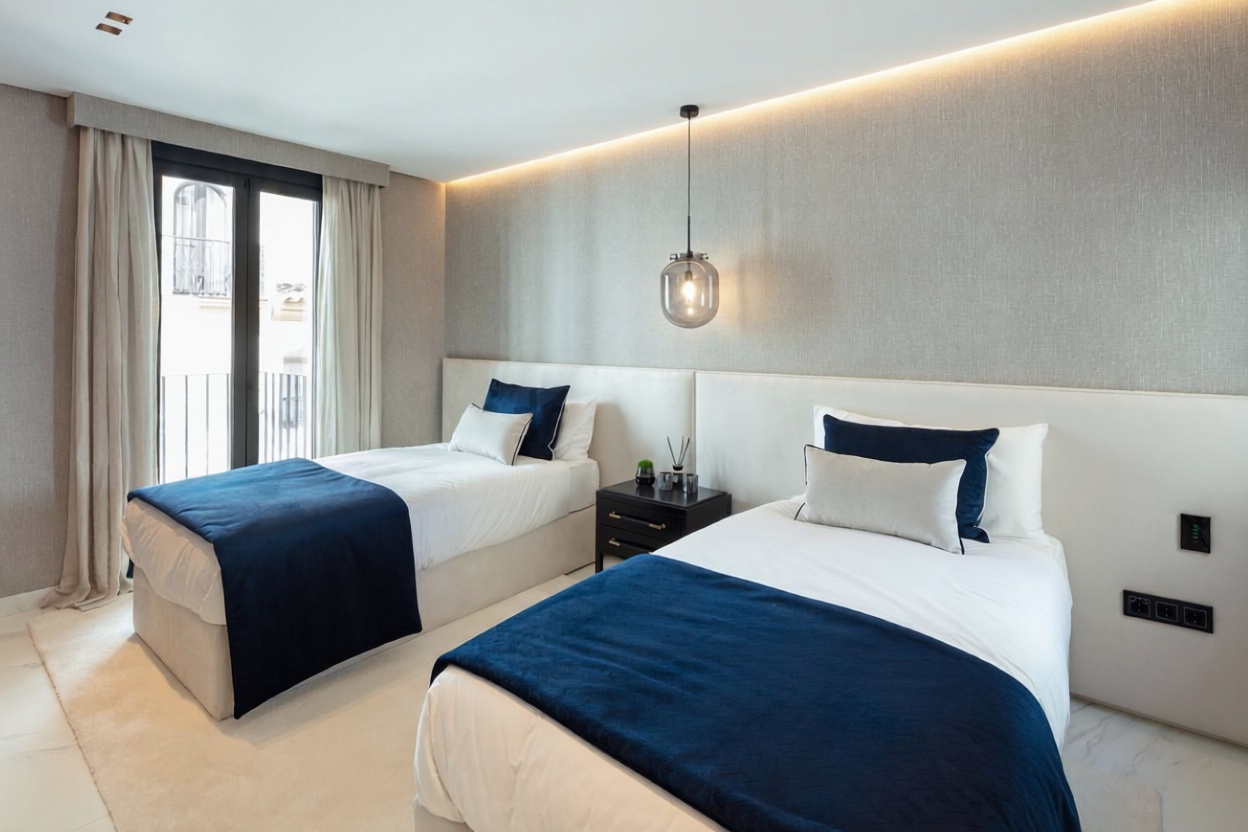 Beachfront flat in Marbella — Bedroom
