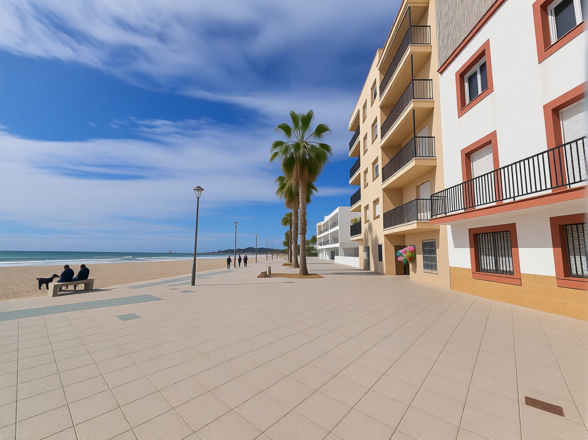 Flat for sale frontline beach in Torredembarra — Sea view