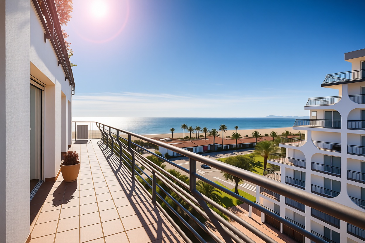 Apartamento à venda pé na areia em Empuriabrava — Terraço mar