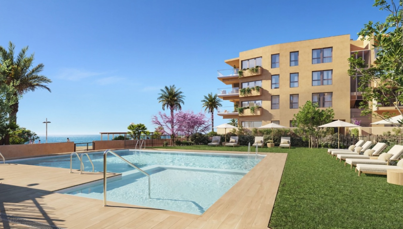 Appartement à vendre pieds dans l'eau à Cubelles — Piscine