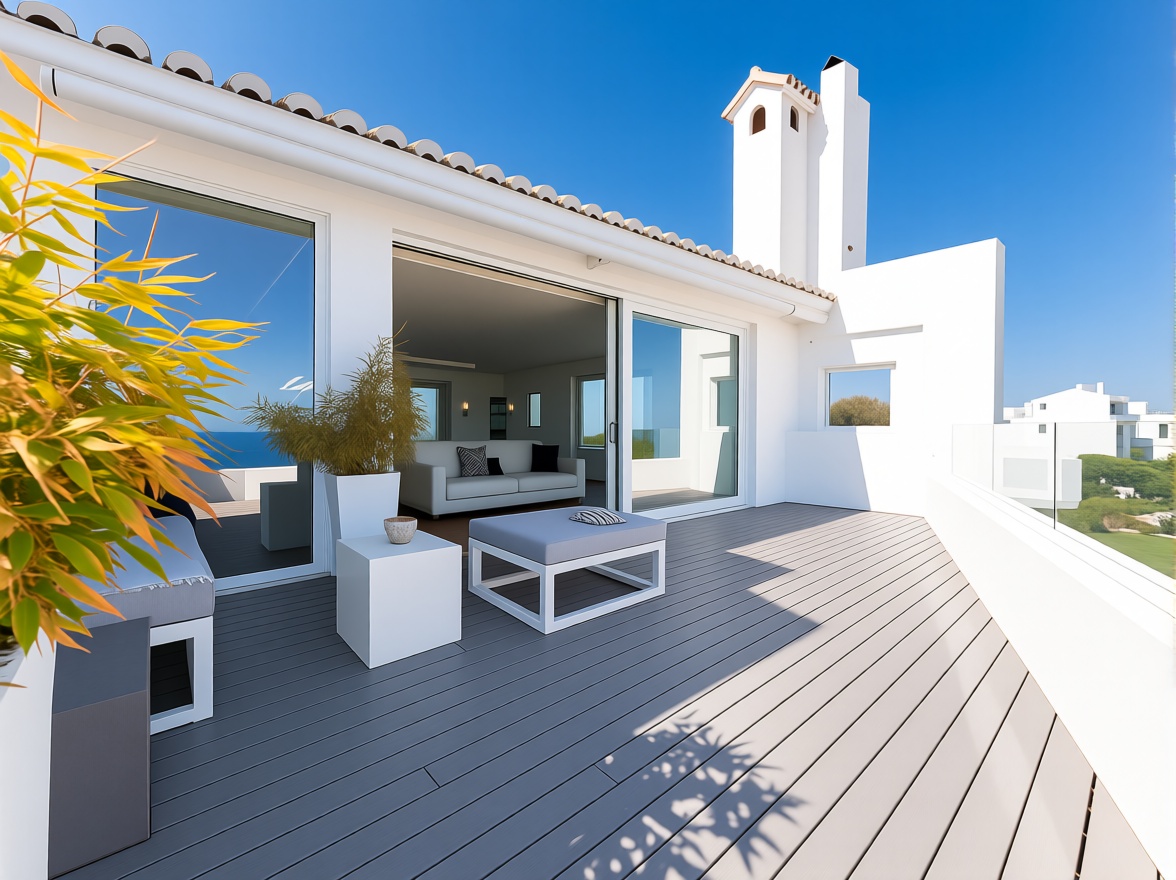 Ático en venta en primera línea de mar en Mijas — Terraza mar