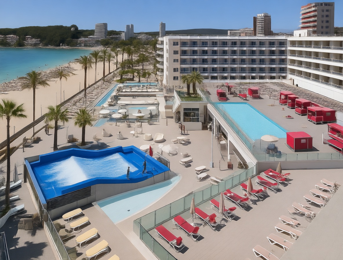 Piso en venta en primera línea de playa en Calvià — Aérea