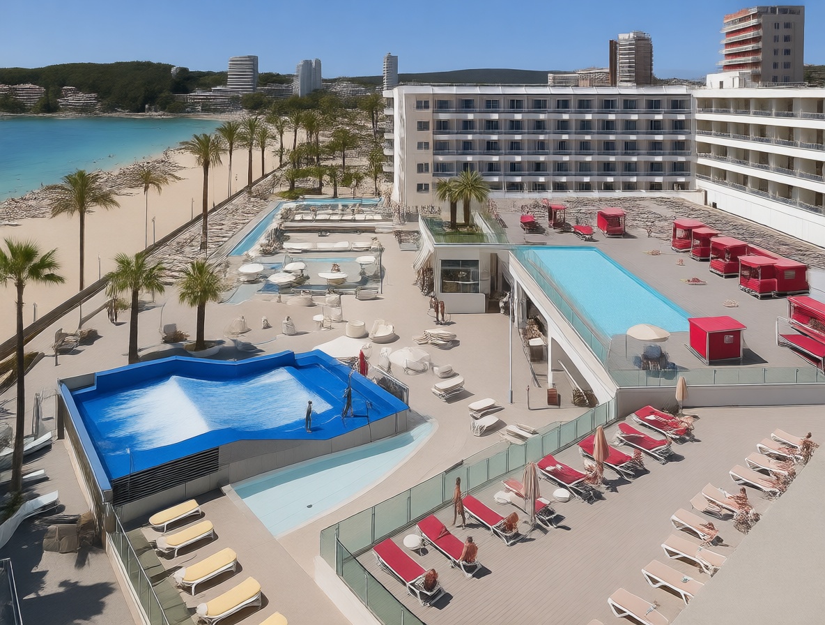 Piso en venta en primera línea de playa en Calvià — Aérea