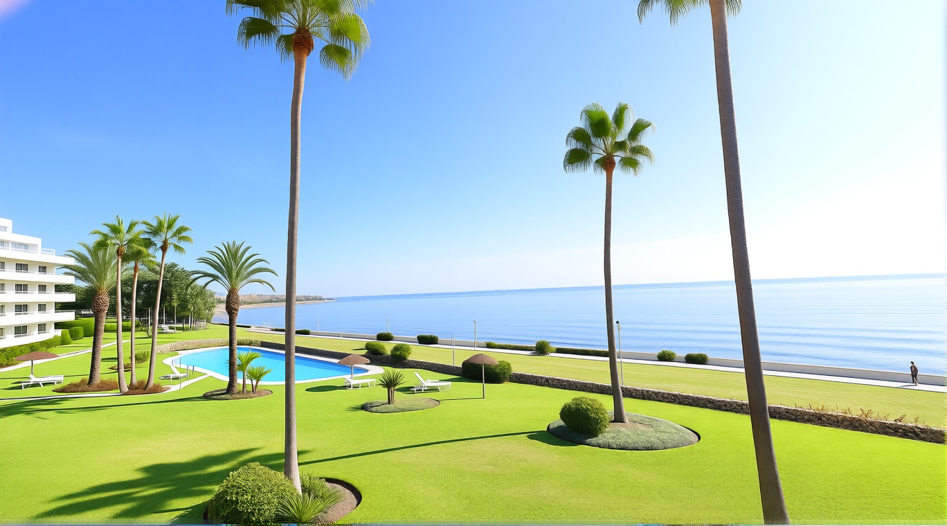 Apartamento em primeira linha de praia em Estepona — Vista mar