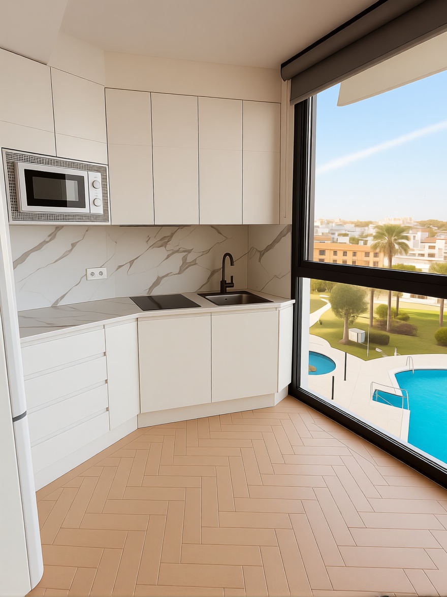 Квартира на продажу на первой линии пляжа в Mijas — Кухня