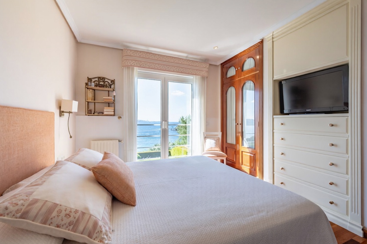 Chalet with direct beach access in Oleiros — Bedroom