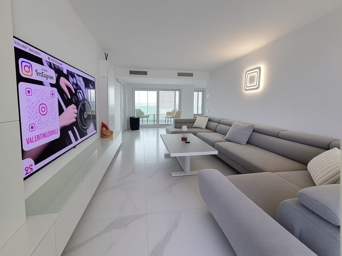 Beachfront flat in Orihuela — Living room