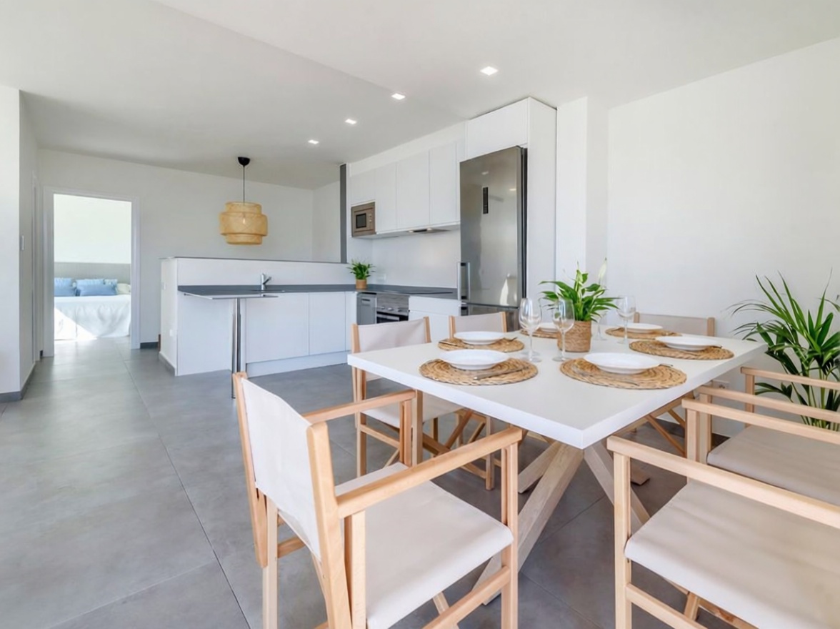 Ático en venta en primera línea de mar en Santa Margalida — Comedor